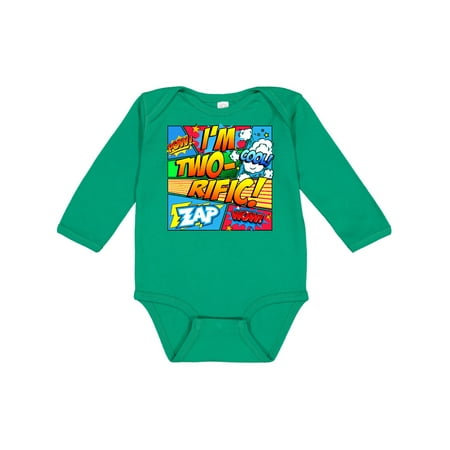 

Inktastic I m Two Rific Gift Baby Boy or Baby Girl Long Sleeve Bodysuit