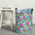 thumbnail image 7 of KLL Succulents Waterproof Foldable Laundry Hamper Bucket with Handles for Storage Bin,Kids Room,Home Organizer (Small ), 7 of 7