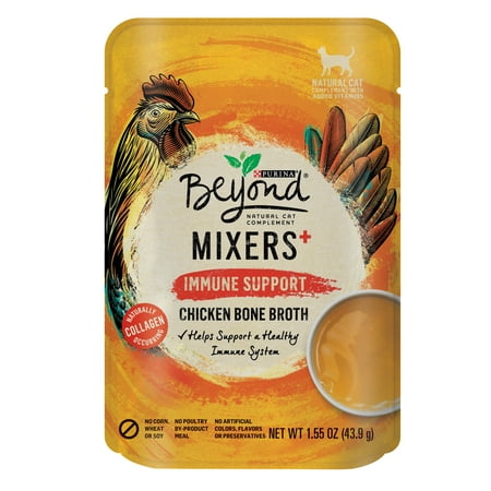 UPC: 0017800187404 | Purina Beyond Mixers Wet Cat Food Natural Chicken Bone Broth 1.55 oz Pouches (16 Pack)