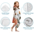 thumbnail image 7 of Red Mushroom Flower White Pattern Hooded Bath Towel，50"x30" for Ages 3 To 12 Kids, Quick Dry Lightweight Soft Microfiber Hood Beach Towel Cover Up for Kids, 7 of 7