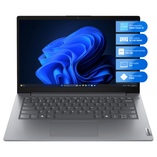 Laptop Lenovo V14 G5 IRL 14” FHD, Intel Core 3, 16GB RAM DDR5, 512GB SSD, Windows 11