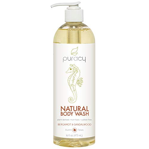 Puracy Natural Body Wash, SulfateFree Bath and Shower Gel, Bergamot