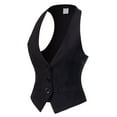 thumbnail image 2 of Made by Olivia Women's Dressy Casual Versatile Racerback Vest Tuxedo Suit Waistcoat, 2 of 6