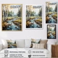 thumbnail image 4 of Designart "Serenity Falls Birch Woods II" Floral Floater Framed Canvas Print, 4 of 7