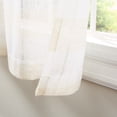 thumbnail image 4 of TOWN & COUNTRY BASICS Pax Semi-Sheer Stripe, Light Filtering Indoor Curtains 2-Pack Linen/White, 50"x96", 4 of 10