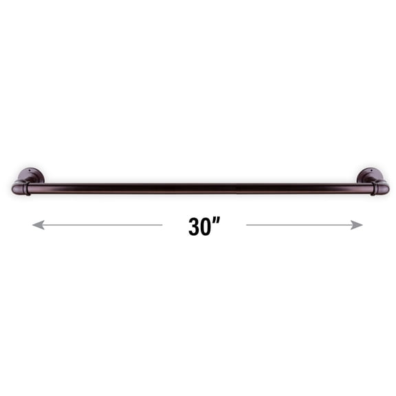 Contemporary Home Living 30" Brown Contemporary Industrial Pipe Towel Rack
