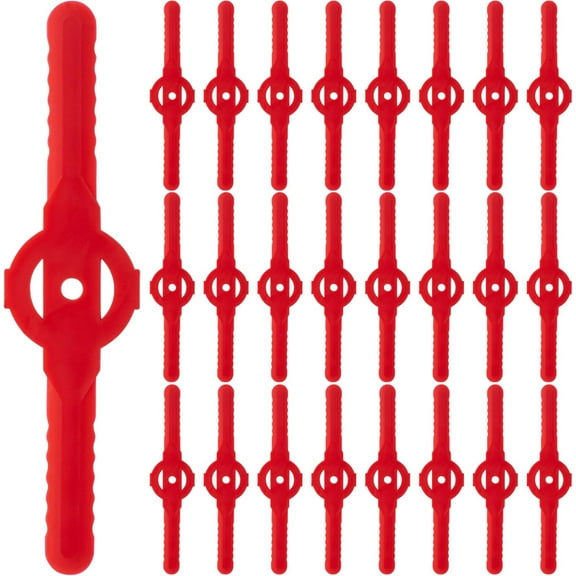 36 Pcs Plastic Grass Trimmer Head Blades, String Trimmer Head Blades, Plastic Cutter Blade Replacement for Cordless Grass Trimmer -Red