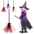 thumbnail image 1 of Xihbxyly Escoba Voladora de Bruja de Halloween, Accesorio de Plástico para Espectáculos, Accesorio Único para Disfraz, Decoración para Fiestas, Diversión para Halloween, Peso Ligero de 60 G, Ideal pa, 1 of 5