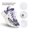 thumbnail image 3 of Purple Flowers Zebras Underwater Scene Walking Shoes for Men Woman Lightweight Tennis Fashion Elastic Sports Shoes Cushion Basketball Shoes, 3 of 8