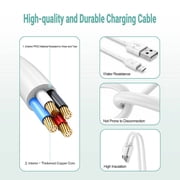 Yolmary White Micro USB Data Cable Cord Compatible with Excelvan ET701 Android WI-FI Tablet PC 3.3ft