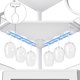 thumbnail image 4 of Gabinete de Bar Esquinero de 5 Niveles con Luz LED, Aparador de Estilo Granja con Porta Vasos Desmontable y Puerta de Malla, 4 of 7