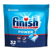 Finish Power Dishwasher Pods, No Pre-Rinse Dishwasher Detergent Tabs Soap, Deep Clean, 32 Count