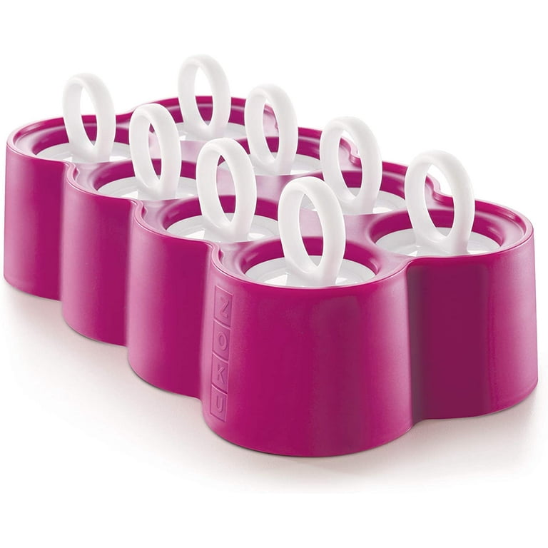 Tovolo Jewel Ring Ice Pop Molds, Drip-Guard Handle, 1.25 Ounce Popsicles,  Set of 6