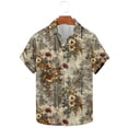 thumbnail image 1 of Styesk T-Shirts pour Hommes Mode Été Imprimé Floral Manches Courtes Chemise à Col, 1 of 5