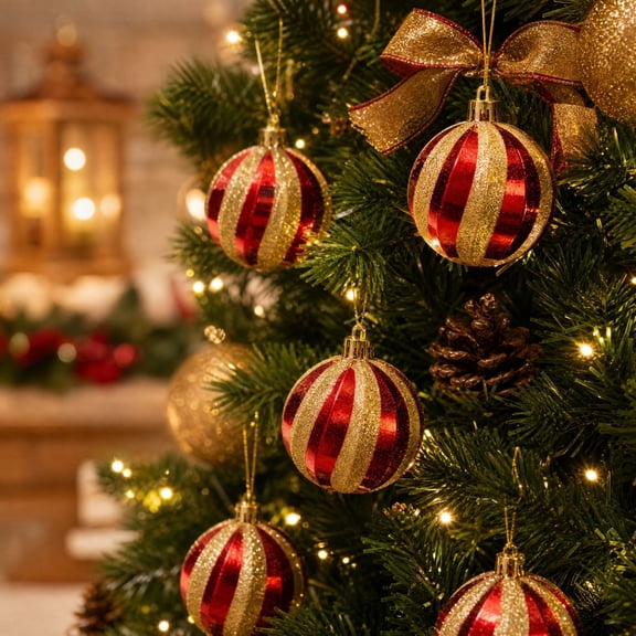 12Pcs 6cm Electroplated Christmas Ball Ornaments, Painted Shiny Tree Decor, Shatterproof Holiday Hanging Baubles Set for Home Party Festive Display