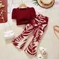 thumbnail image 2 of Caqnni Summer Toddler Girl Clothes Girl Clothes Size 6 Toddler Baby Girl Summer Clothes Short Sleeves T-Shirt Tops + Shorts Cute 2Pcs Summer Playwear Beach Outfits 9-10 Years,Red, 2 of 3