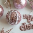 thumbnail image 3 of Deeceymbur Foam Christmas Ball Pink Ornament Single Christmas Tree Decoration Holiday Party Decor Home Supplies, 3 of 7