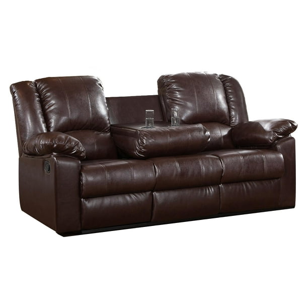 Milton Green Stars Burgas Reclining Sofa-Color:Dark Brown - Walmart.com