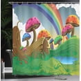 thumbnail image 4 of Ambesonne Mushroom Shower Curtain, Sunny Playful Foliage, 69"Wx70"L, Multicolor, 4 of 5