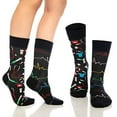 thumbnail image 4 of BAMBOOVEN Men & Women Fun Dress Socks,Colorful Funny Novelty Cotton Socks (Medium,Coffee,6 Variety Pairs),Cotton Socks_989 1005, 4 of 7