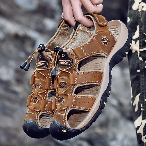 Men's Fisherman Sandals - Outdoor Hiking Sport Sandals for Summer Casual Wear
