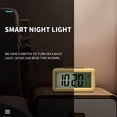 thumbnail image 5 of Battery Operated Wooden LCD Digital Alarm Clock with Smart Sensor Night Light, Snooze for Bedrooms, 5 of 6