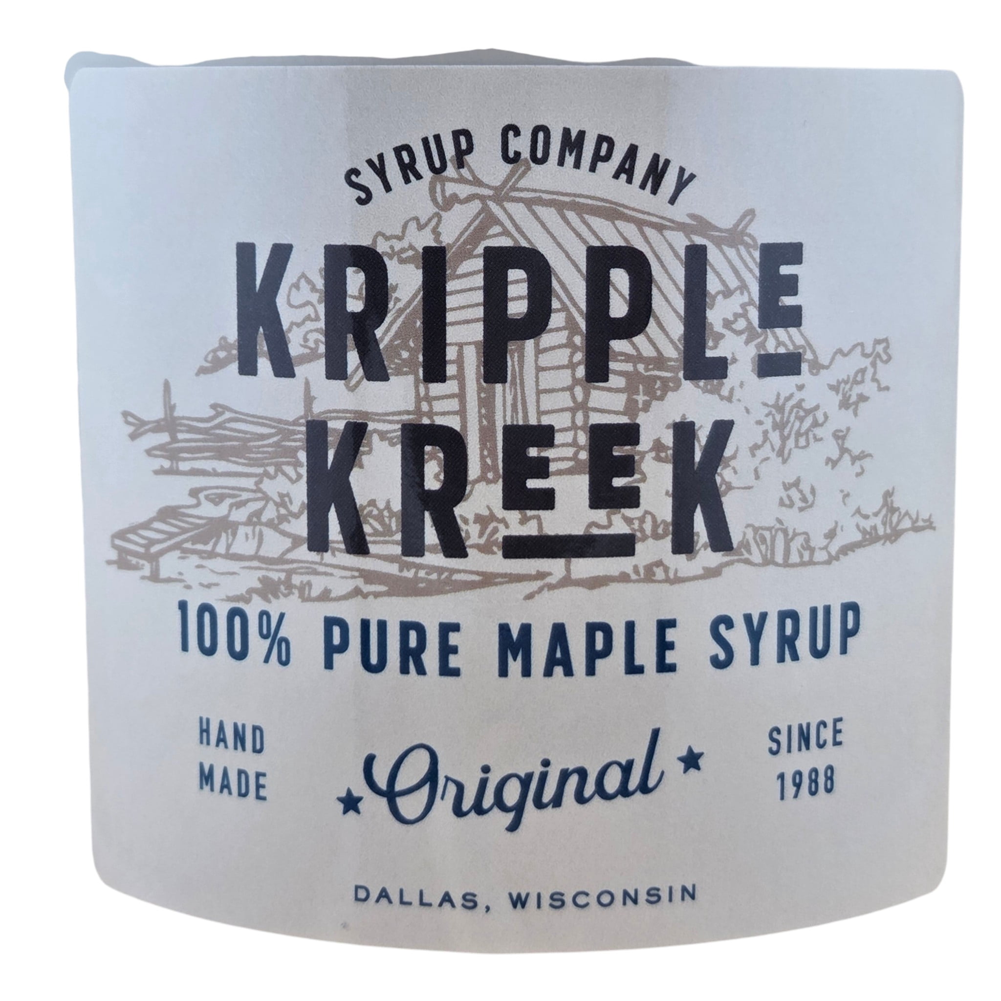 Kripple Kreek 100% Pure Maple Syrup Quart, Small Batch Wisconsin Maple Syrup, 32 oz Family Size Bottle