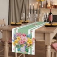 thumbnail image 2 of Table Runners 90 Inches Long Dress Scarves, Watercolor Floral Farmhouse Coffee/Dining/Kitchen Table Runner for Living Room, Spring Flowers Butterflies Leaves Green 13x90 Inch, 2 of 9