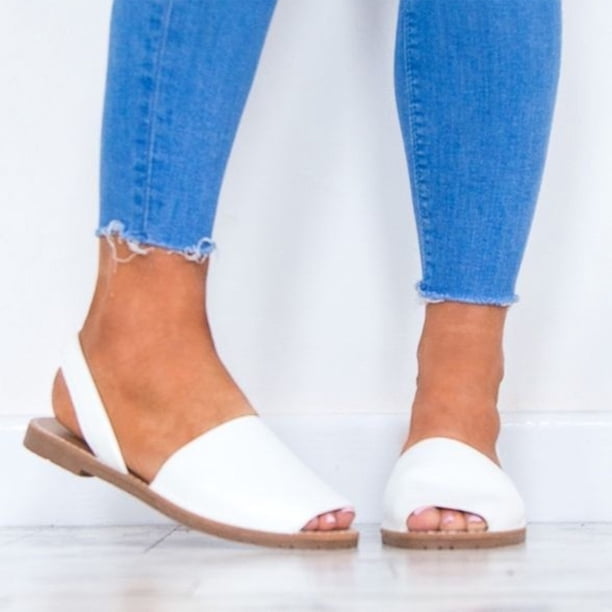 Sandalias de boca de pez para mujer, chanclas, zapatos planos de verano con punta abierta en la playa Wmkox8yii nm9155