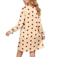 thumbnail image 6 of MKOSPLRT Nightgowns Silk Satin Pajama Dress for 5-15 Years Long Sleeve Sleepwear Soft Princess Cute Print Night Dress Wedding Party Casual Wear, 6 of 9