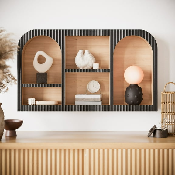 Beautiful Wooden Wall Mounted Cubby Shelf 30.5" X 18.25"