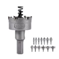 thumbnail image 4 of JUEGO DE SIERRAS PERFORADORAS CON PUNTA DE CARBURO TCT, Acero inoxidable, perforacia de metal, 13 piezas, 16 mm, 53 mm, Tamado de Portabrocas de 10 mm, para taladro de Banco,, 4 of 7