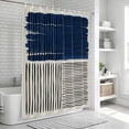 thumbnail image 6 of Navy Blue Striped Shower Curtain, Waterproof Shower Curtains for Bathroom, Farmhouse Stripes Modern Abstract Art Washable Fabric Bathtub Curtain Set Bath Decor with 12 Hooks Standard 72"x72", 6 of 8