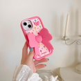 thumbnail image 5 of Case for iPhone 15 Pro,Cute 3D Kawaii Phone Cases Funny Butter Bear Angel Cartoon Cover with Keychain Soft Silicone Gel Drop Protection Case Women Girls for iPhone 15 Pro, 5 of 7