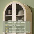 thumbnail image 5 of SinCiDo Arched Kitchen Pantry Storage Cabinet, 71" Tall Wood Pantry Shelves with 2 Doors & 2 Large Drawers for Dining Room Living Room, 5 of 7