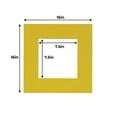 thumbnail image 3 of Vibrant Yellow Acid Free 16x16 Picture Frame Mats with White Core Bevel Cut for 8x8 Pictures - Fits, 3 of 3