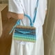 thumbnail image 4 of Mini Bolso De Paja Tejida, Bandolera De Rayas De Colores Contrastantes, Bolso Bandolera Peque O, Material Suave Y Dise O Ligero, Estilo Casual, Para Mujer, Uso Diario, Ideal Para Viajar, 4 of 7