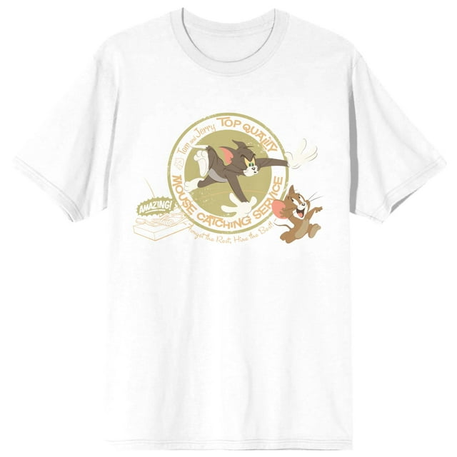 Tom & Jerry T-Shirt Blanc Service de Capture de Souris
