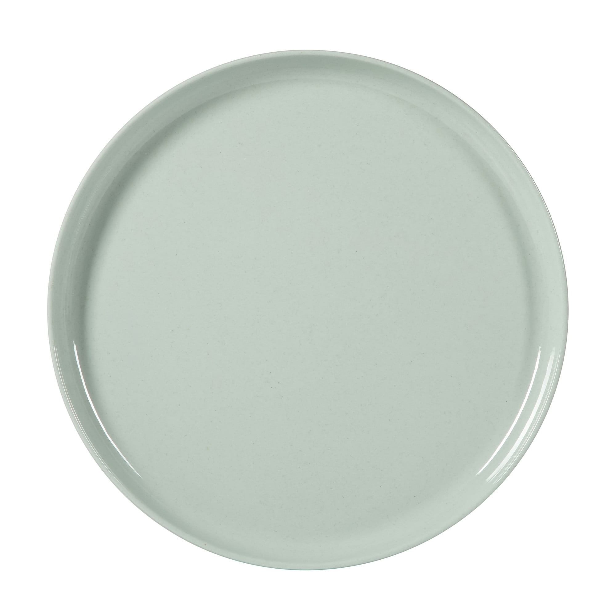 Gibson Home Candy Skies 12 Piece Unbreakable Wheat Straw Melamine Plates and Bowls Dinnerware Set - Outdoor, Camping, & Everyday Use - Matte Exterior/Shiny Interior Green