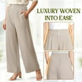 thumbnail image 5 of Pants for Senior Women - Soft Flowy High-Waist Pull-On Wide-Leg Flared Pants Stretch Drape Pant Over 50, 5 of 7