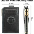 thumbnail image 2 of Wallet with AirTag Holder, Sleek Genuine Leather Bifold Wallet Card Case for Holding Cash, Coins, Credit Cards, Built-in Case for AirTag Accessories for Women, 2 of 10