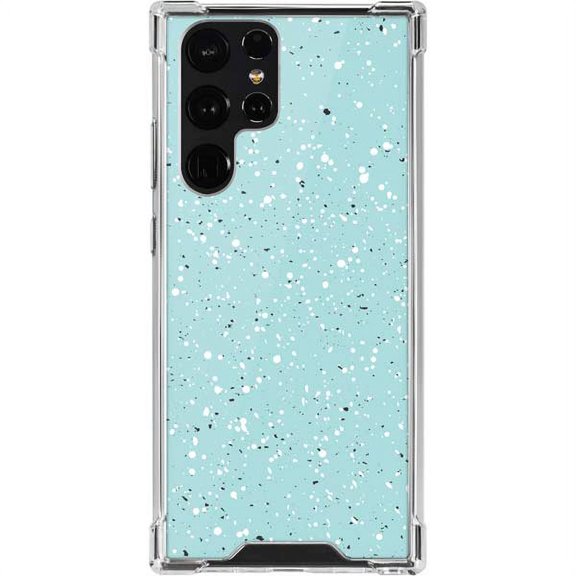 Skinit Polka Dots Mint Speckled Galaxy S22 Ultra Clear Case