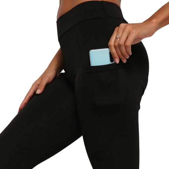 MISS MOLY Yoga Leggings with Pockets Classic Tummy Control Medium Waist Running Pants Workout Tights for Women