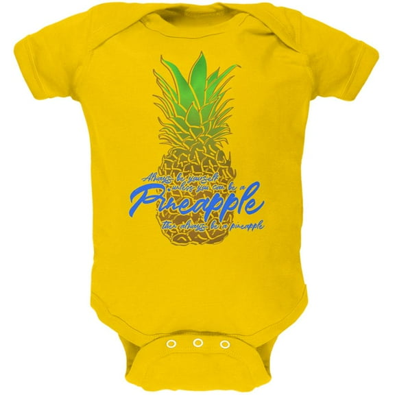 Always Be Yourself Pineapple Soft Baby One Piece Yellow 18-24 M
