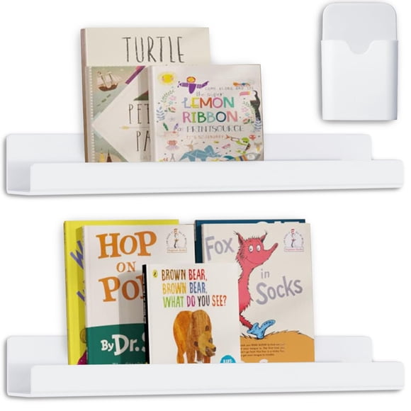 Estante magnética para libros CONIJIWA, 2 piezas, con portalápices acrílico