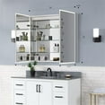 thumbnail image 3 of Carsoli 36" Clear Glass Surface-Mount/Recessed LED Mirror Medicine Cabinet, 3 of 16