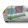 thumbnail image 3 of Periodic Table Soft Flannel Fleece Blanket, Educational Artwork for Classroom Science Lab Chemistry Club Camp Kids Print, Cozy Plush for Indoor and Outdoor Use, 70" x 90", Multicolor, by Ambesonne, 3 of 6