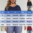 thumbnail image 3 of Loopsun Womens Tops Plus Size, Womens 3/4 Sleeve T Shirts, Women's Solid Hollow Shoulder 3/4 Sleeve V-Neck Blouse Top Dark Blue XXXXL, 3 of 5