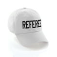 thumbnail image 2 of Classic Referee Hat Premium Cotton Low Profile Unstructured Adjustable Strapback White Black, 2 of 3