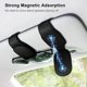 thumbnail image 2 of Car Glasses Holder, 2 Pcs Magnetic PU Leather Car Sunglasses Holder Sun Visor Glasses Case Visor Glasses Case Universal Car Accessories, Black, 2 of 5